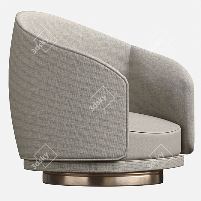 Modern Swivel Armchair: Stylish & Functional 3D model image 1