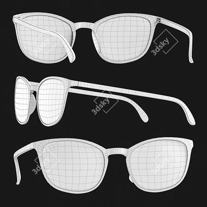 Stylish Sunglasses 05 3D model image 4