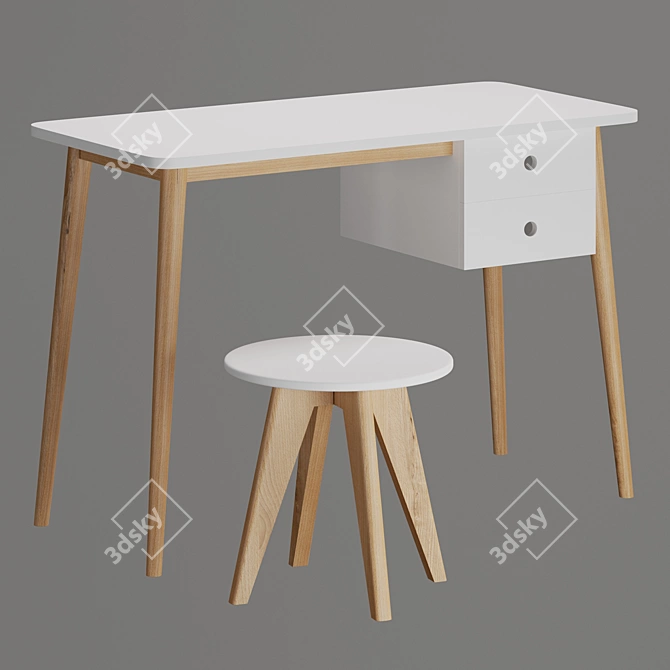 JIMI Desktop: Sleek and Stylish Workstation from La Redoute 3D model image 1