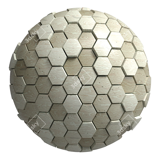 Wooden Wall Decor: 10-Pbr Material 3D model image 4