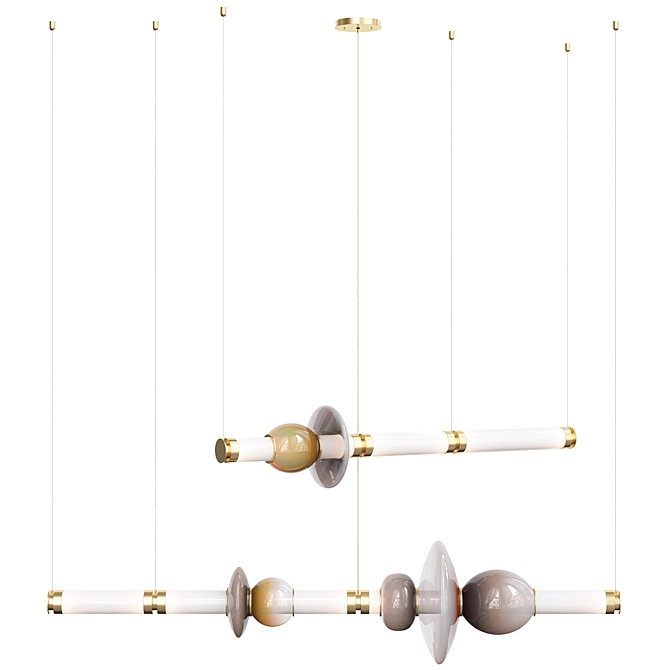 Elegant Gabriel Scott Luna Chandelier 3D model image 3