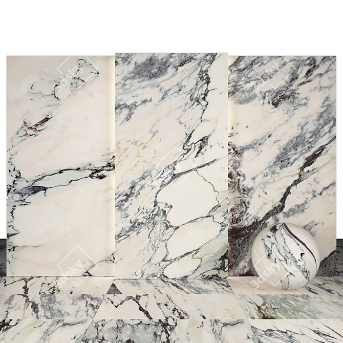 Elegant Capria Marble Collection 3D model image 1