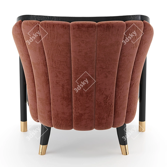 Elegant Serena Armchair: 3D Model with Multiple File Formats 3D model image 3