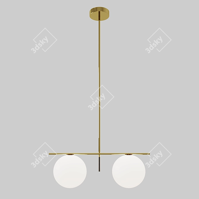 Elegant Jugen 2-Light Suspension 3D model image 2