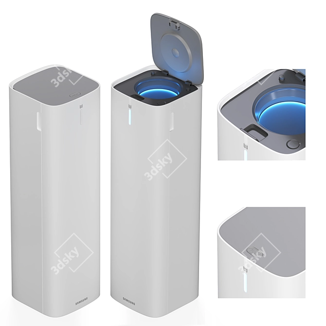 Samsung Z-Clean Station: Effortless Cordless Cleaning 3D model image 3