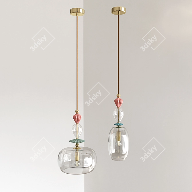 Elegant Odeon Light Pendant 3D model image 2