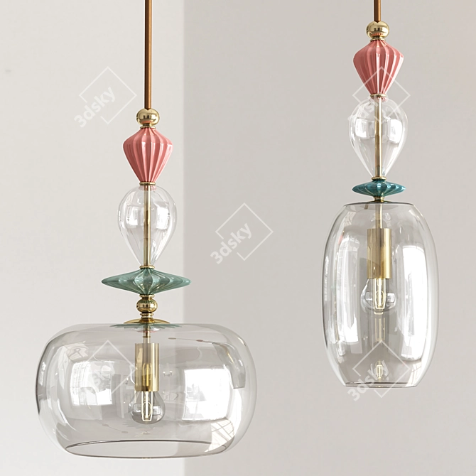 Elegant Odeon Light Pendant 3D model image 3