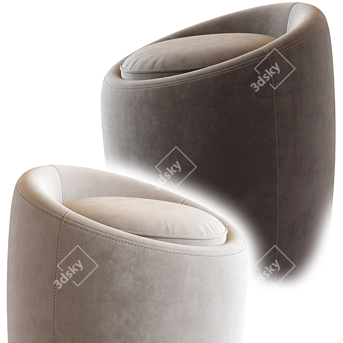 Liz Pouf: Scandinavian Simplicity 3D model image 4