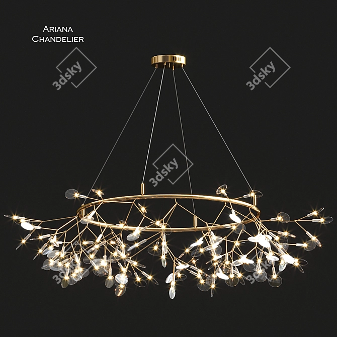 Elegant Ariana Chandelier - Illuminating Beauty 3D model image 1