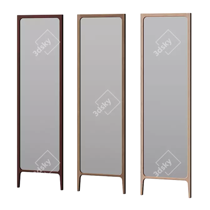 Sleek Italian Design: Rimmel Mirror 3D model image 1