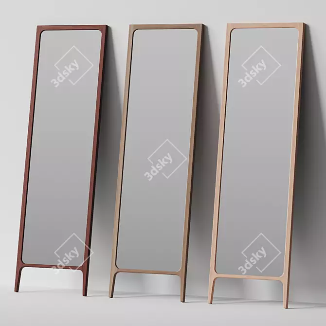 Sleek Italian Design: Rimmel Mirror 3D model image 2