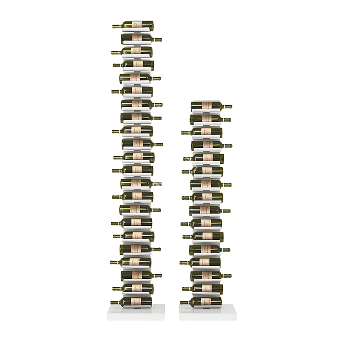 Sleek Metal Wine Column 3D model image 2