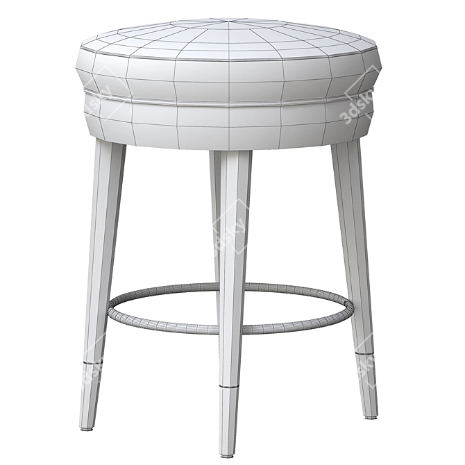 Parisian Counter Stool: Classic Elegance for Elevated Comfort 3D model image 2