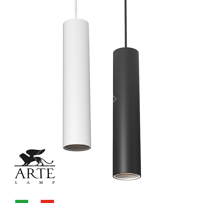 Minimalist LED Pendant Light 3D model image 1