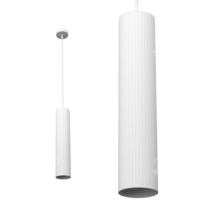 Minimalist LED Pendant Light 3D model image 2