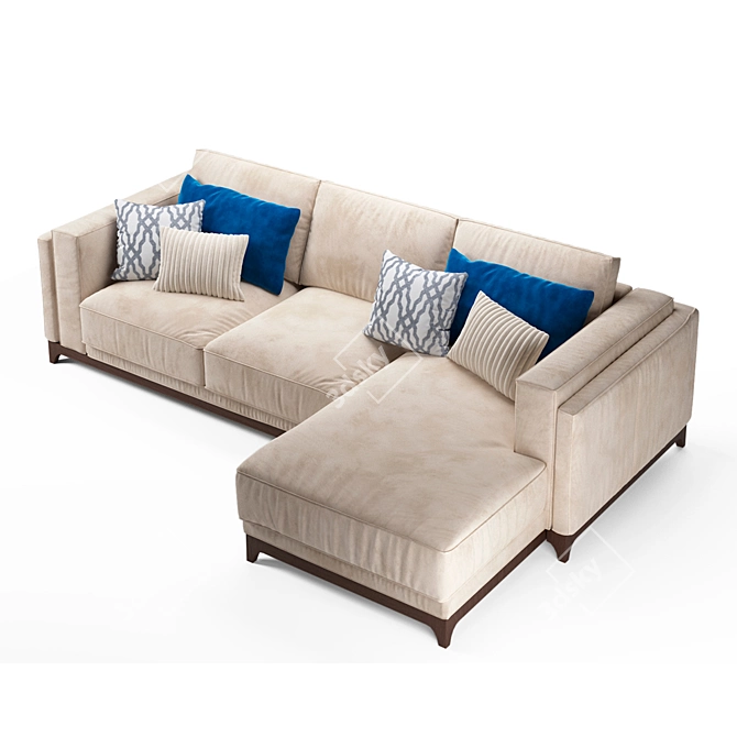 Minimalist Comfort: Manhattan Sofa 3D model image 1