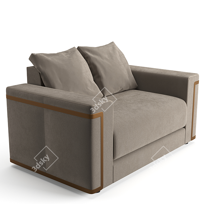 Luxurious Fendi Casa Montgomery Loveseat 3D model image 2