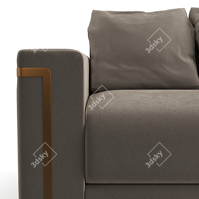Luxurious Fendi Casa Montgomery Loveseat 3D model image 4