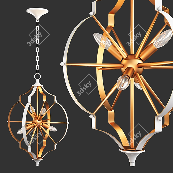 Laguna Beach Chandelier: Stunning Coastal Elegance 3D model image 1