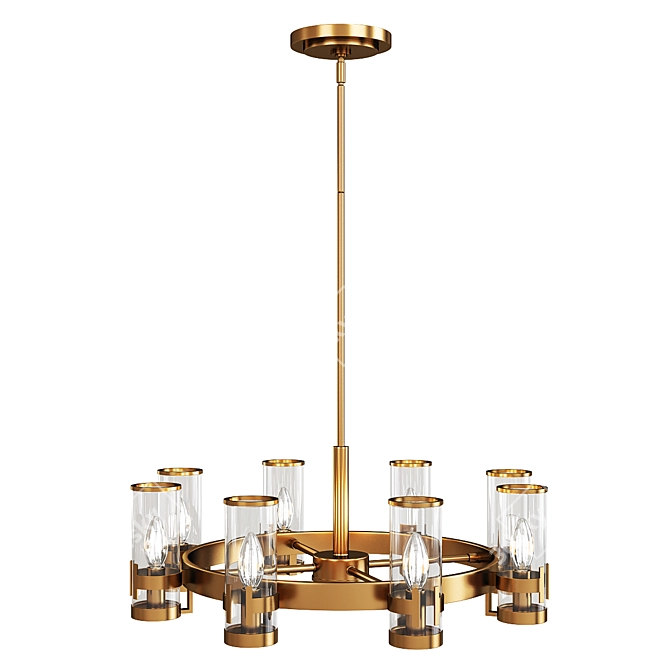 Elegant Reeve Chandelier 3D model image 1