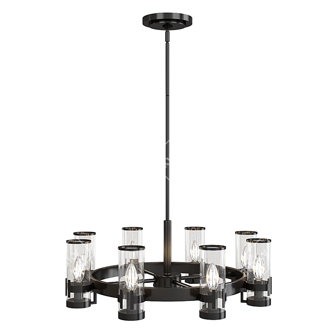 Elegant Reeve Chandelier 3D model image 2
