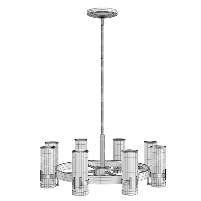 Elegant Reeve Chandelier 3D model image 3