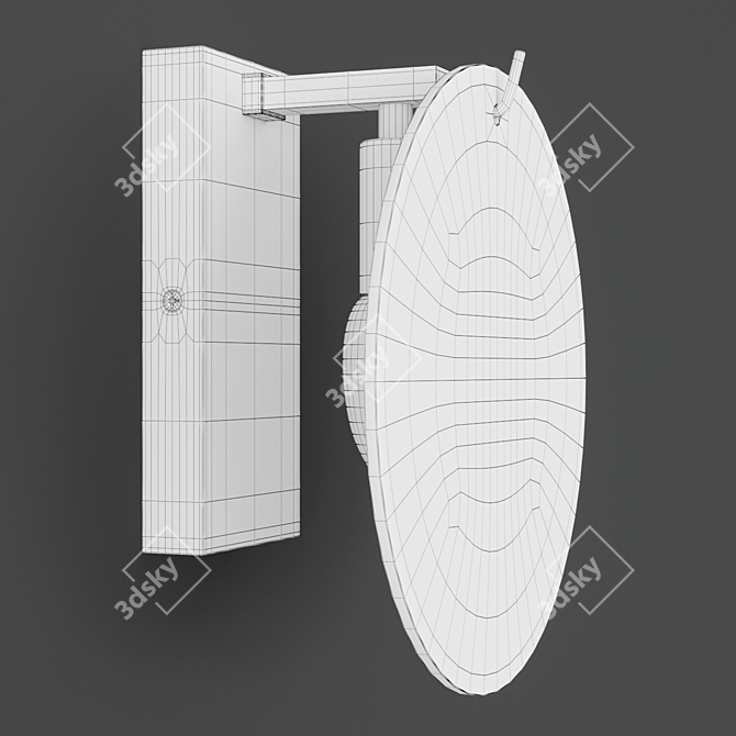 Marble Disk Wall Lamp 3D model image 5