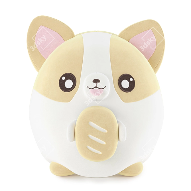 Corgi Loaf Toy: Adorable Room Decoration 3D model image 3