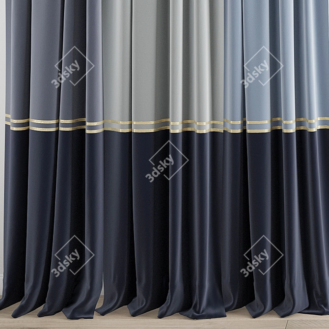Polygonal Curtain Model 3D model image 2