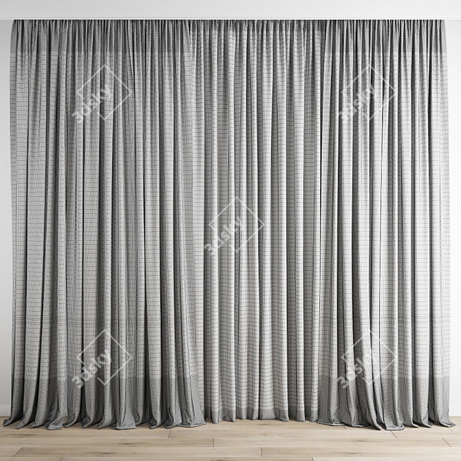 Polygonal Curtain Model 3D model image 5