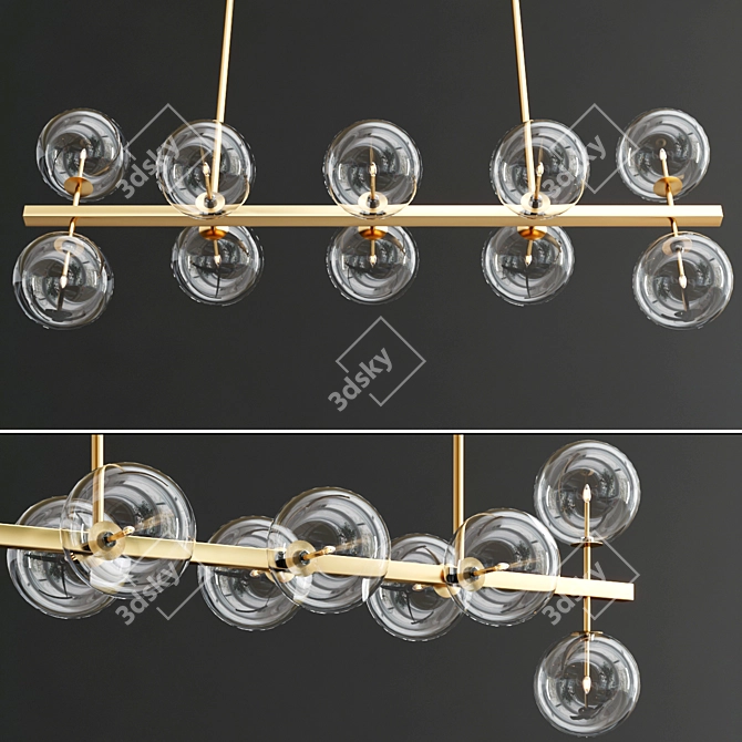 Modern LARGO Chandelier: Sleek and Stylish 3D model image 2