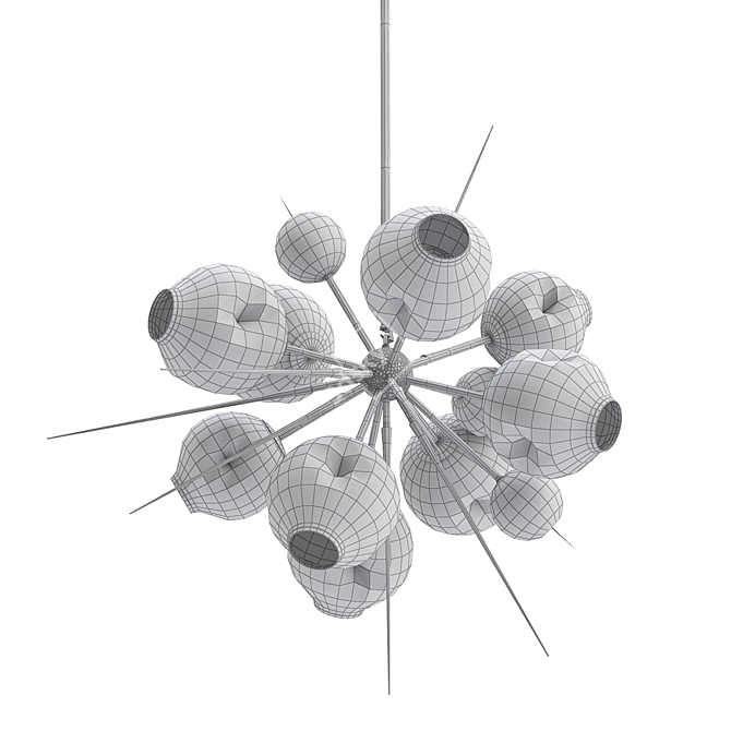 Globe Burst Pendant Light 3D model image 2