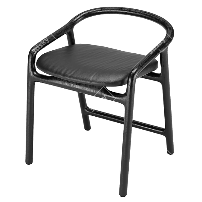 BRIONI Woak Stool - Sleek and Functional 3D model image 3