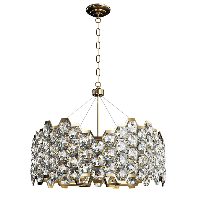 Sleek Honeycomb Design Lamp 3D model image 1