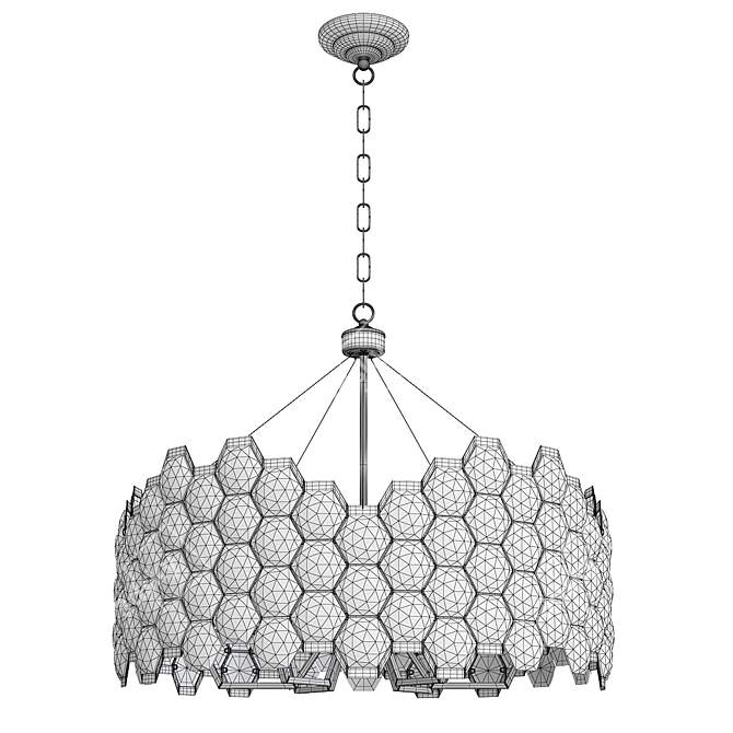 Sleek Honeycomb Design Lamp 3D model image 3