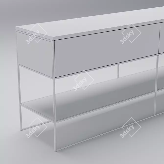 Modern 6-Drawer Chest 3D model image 2