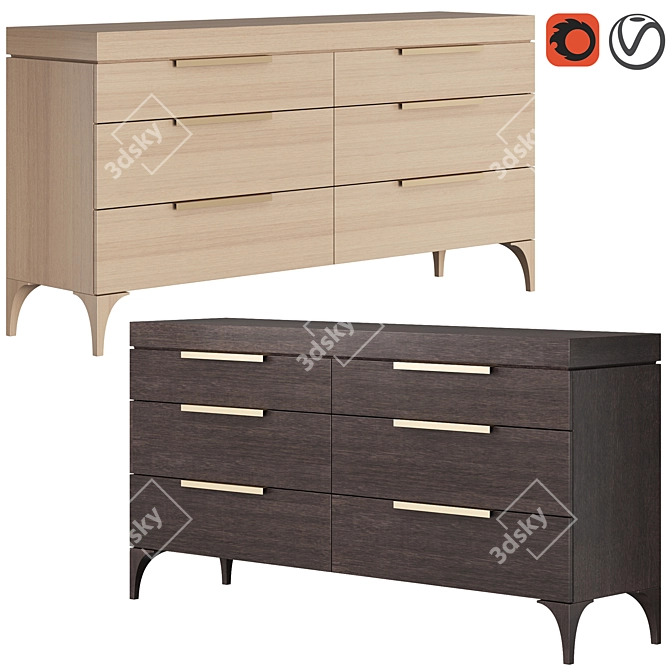 Dantone Home Bridge Chest: Sleek Storage Solution 3D model image 1