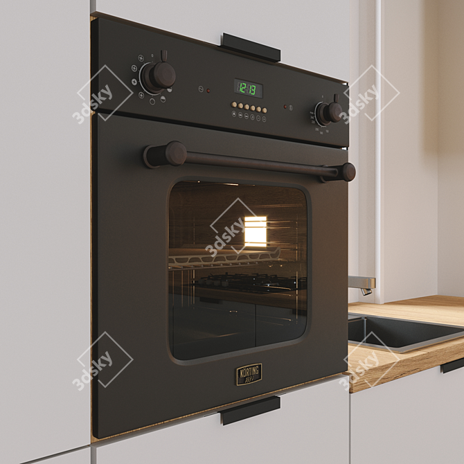 White Kitchen Cabinet 3D model image 4