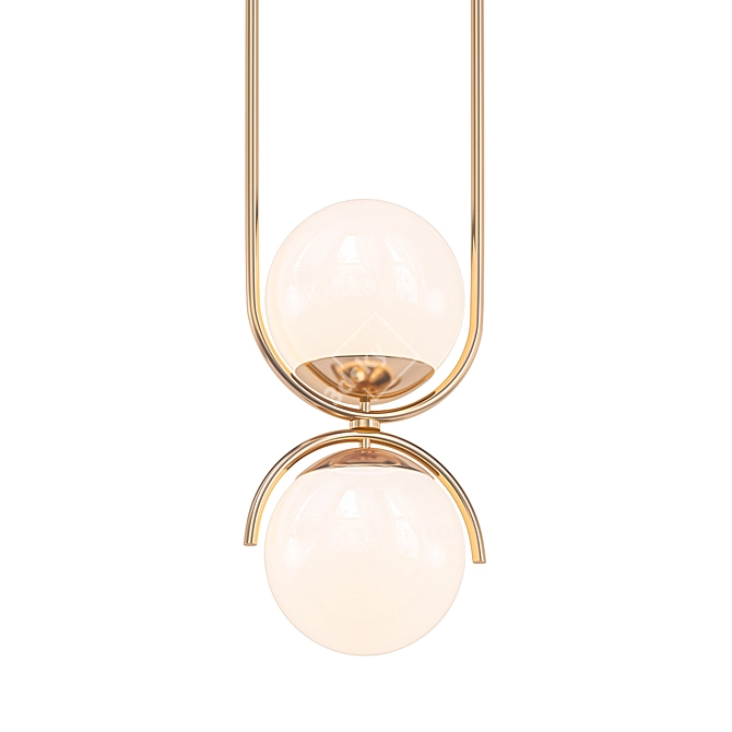 Elegant Rondure Globe Pendant 3D model image 1