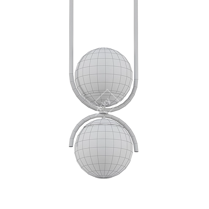 Elegant Rondure Globe Pendant 3D model image 2