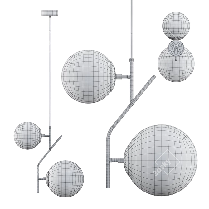 Kraft Pendant Lamp: Elegant & Versatile 3D model image 3