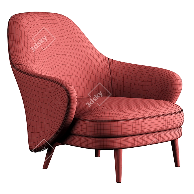 Elegant Gina Armchair: Order now! 3D model image 5
