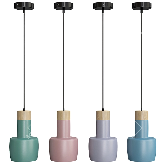 Cella Pendant Light by Anzazo: Elegant Illumination for Modern Spaces 3D model image 2