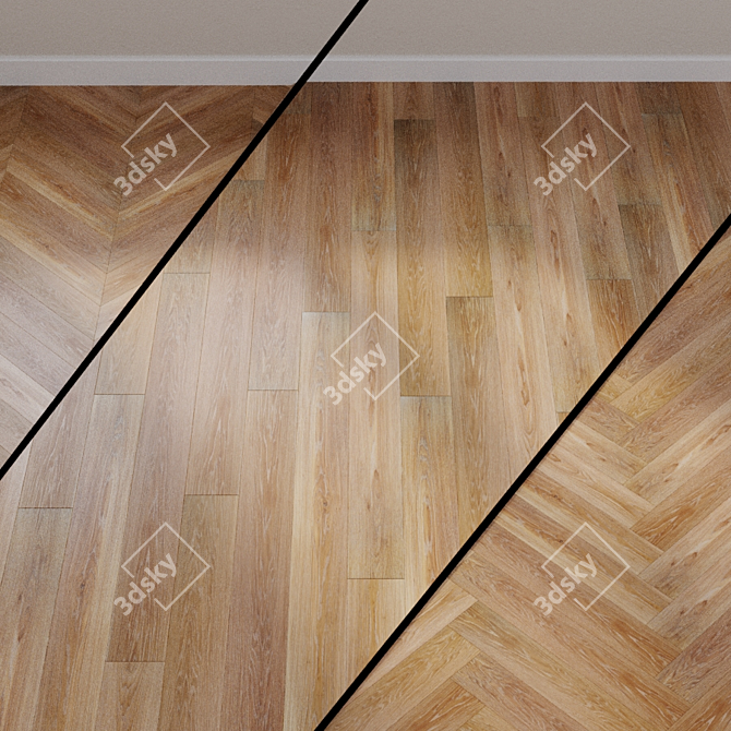 Naturally Geometric Cork Flooring 3D model image 1