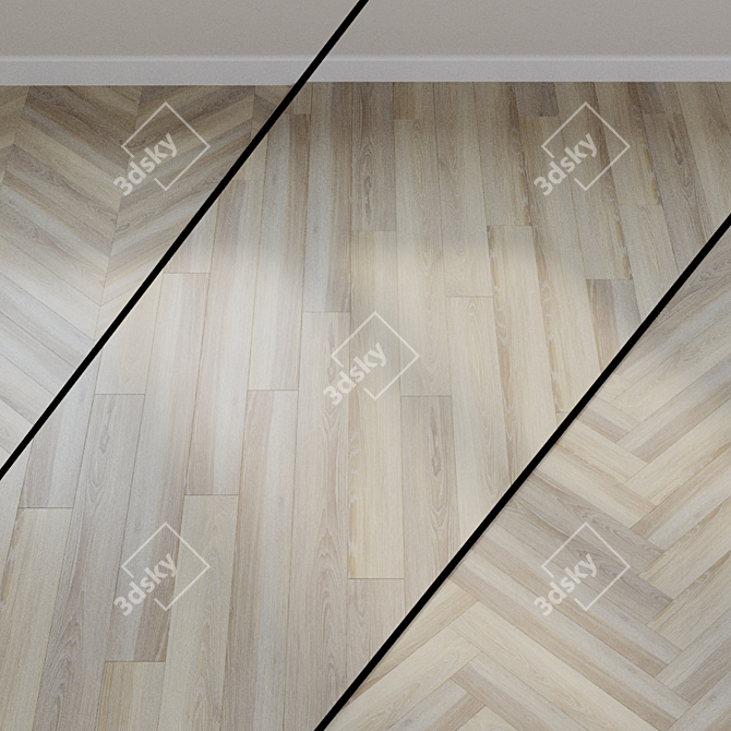 Fusion Oak Parquet: Chateau CorkArt 3D model image 1