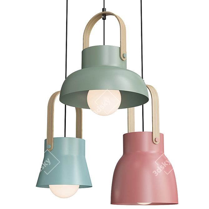 Colorful Clutch Pendant Light by Anzazo 3D model image 1