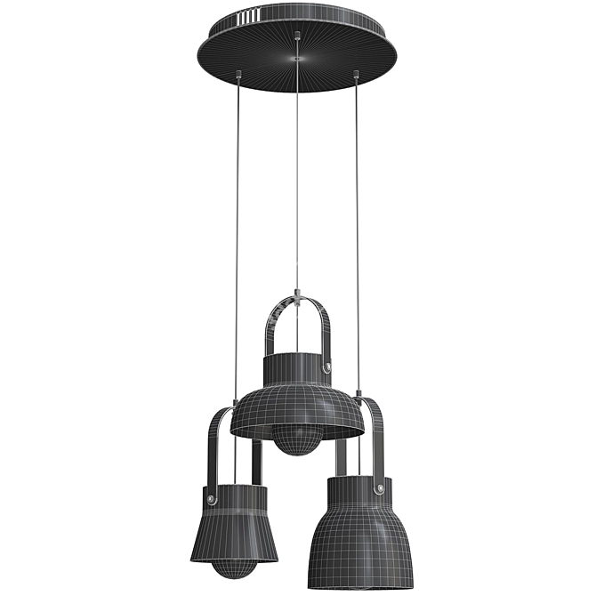 Colorful Clutch Pendant Light by Anzazo 3D model image 3