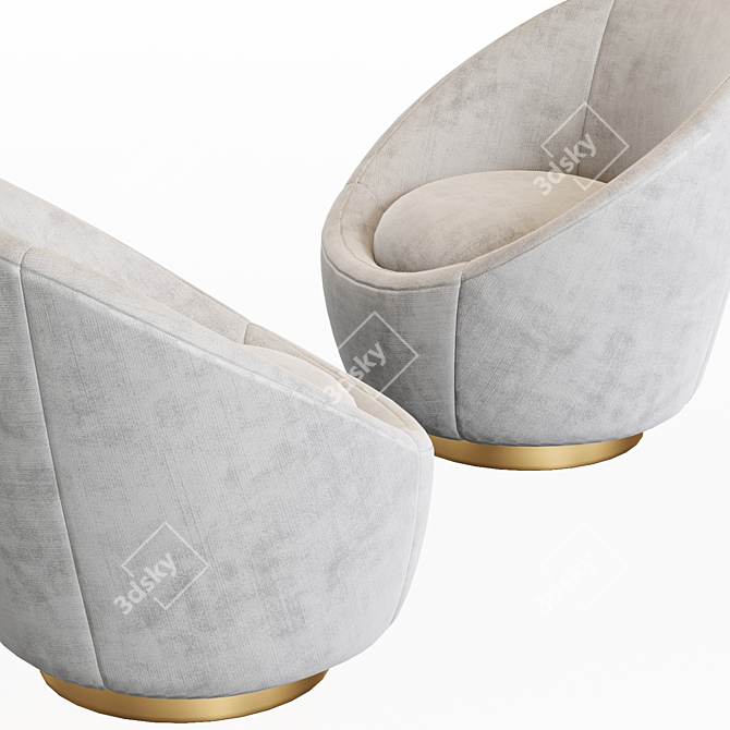 Stylish Ether Swivel Chair 3D model image 2