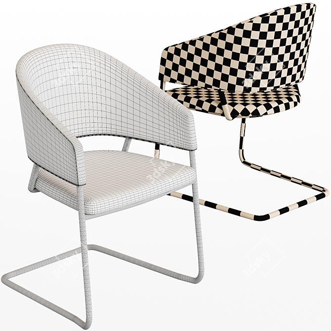 Mobboli ODEI Chair: Contemporary Elegance and Comfort. 3D model image 2