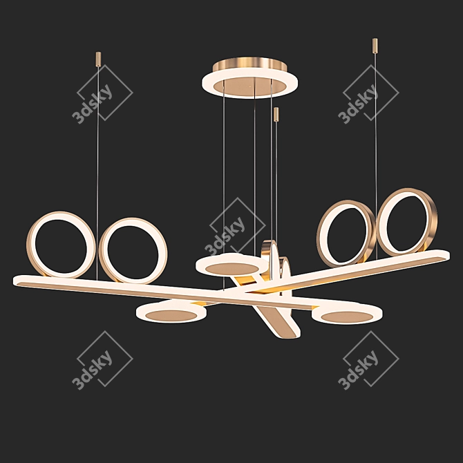 Radiant Glow: Durato LED Chandelier 3D model image 1